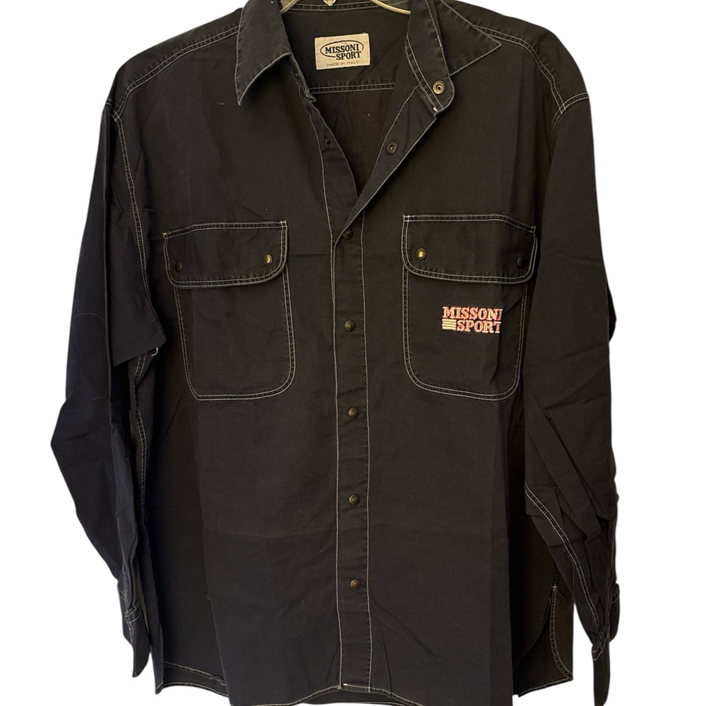 Missoni Navy Sport Casual Button Down Shirt